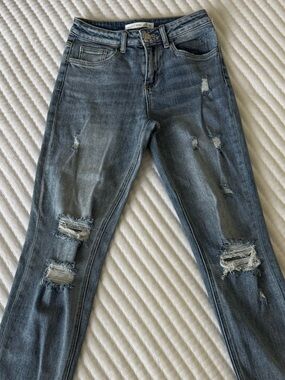 Altar'd State Light Blue Distressed Skinny Jeans 25